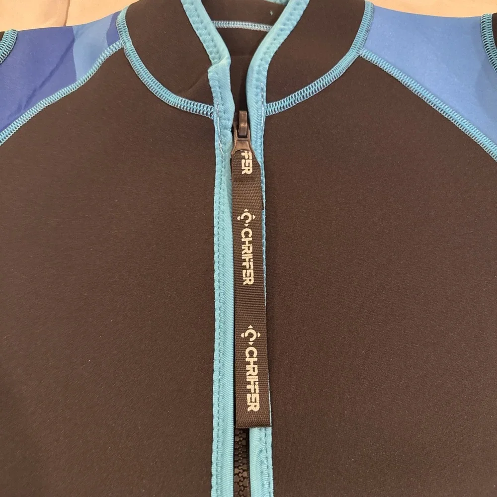 Chriffer Kids Wetsuit Shorty for Girls Boys Thermal Blue Size: XL‎
